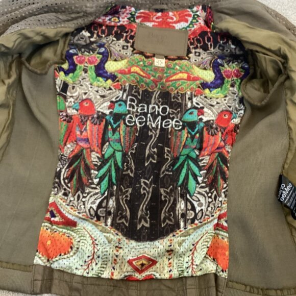 Bano eeMee Olive Leather Moto Jacket - Picture 7 of 11